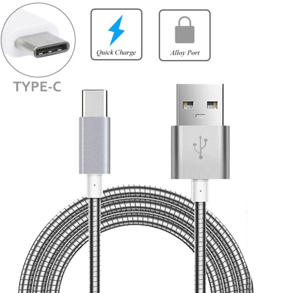 Black Professional Quick Charge USB Type-C for Samsung SM-T567 5Ft1.8M Data Charing Cable Plus Extra Strength for Fast & Quick Charge Speeds! 